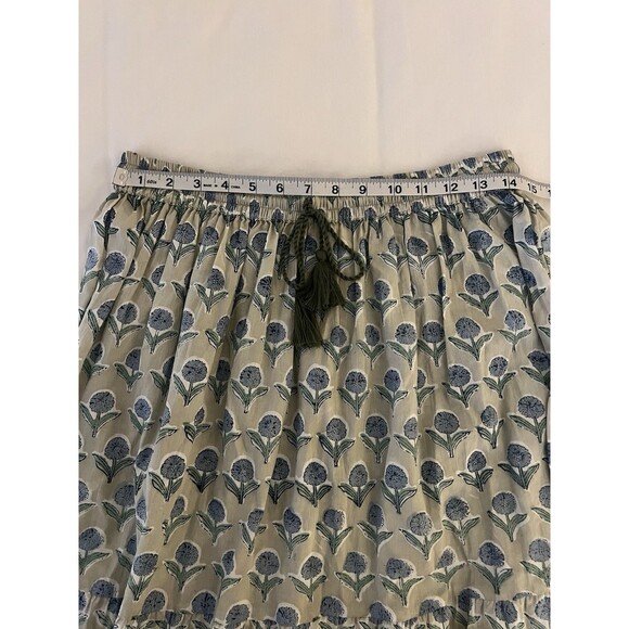 Blue Rye by Sugarbelle Cotton Hydrangea Print Maxi Skirt One Size EUC - Picture 7 of 8